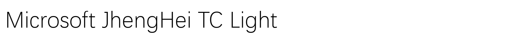 Microsoft JhengHei TC Light image